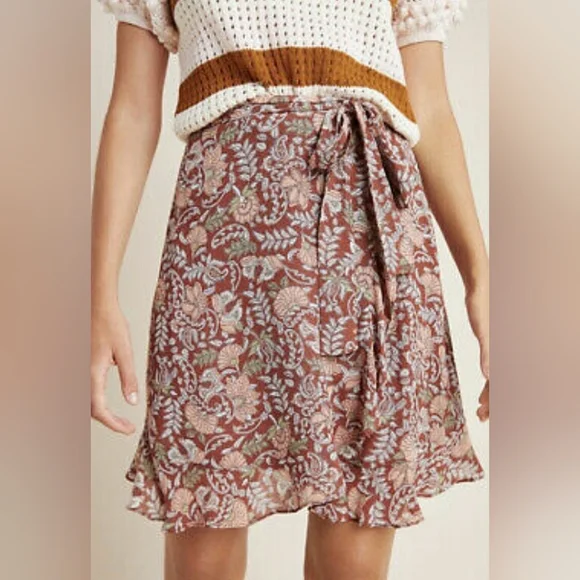Anthropologie Luca Mini Floral Skirt - Picture 7 of 15